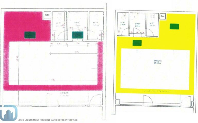 FONTVIEILLE - GRAND BUREAU AVEC BELLE VITRINE